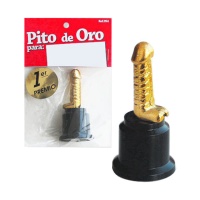 Mini trophée avec pénis en or - 1 pc.