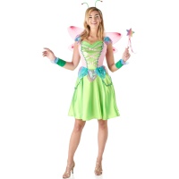 Costume de fée rose et verte pour femme