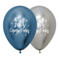 Ballon latex Happy Birthday boy 30 cm - Sempertex - 12 pcs.