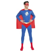 Costume de super-héros avec éclair pour homme