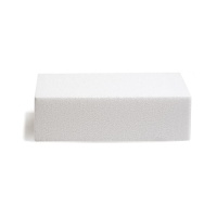 Socle carré en polystyrène 25 x 25 x 7,5 cm - Decora