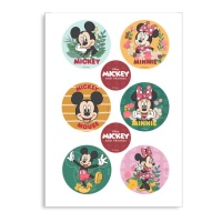 Mickey & Friends 6 cm mini disques de sucre en papier - 6 unités