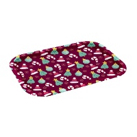 Plateau de 40 x 28,5 cm en métal à motifs de Noël
