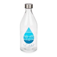 Bouteille H2O de 1000 ml avec bouchon en acier