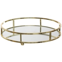 Plateau décoratif 23 cm miroir doré - DCasa