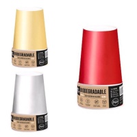 Gobelets métallisés de 270 ml - 6 unités