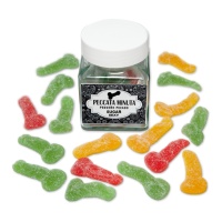 Gummies sexy en forme de pénis avec du sucre - Peccata minuta - 125 gr