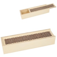 Coffret en bois avec écailles 24 x 6,5 x 4,5 cm