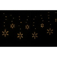 Rideau de 138 leds blanc flocon de neige