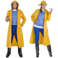 Costume de capitaine-pêcheur jaune pour adultes