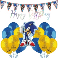 Pack de décoration pour la fête de Sonic - 19 pièces