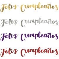 Couronne de lettres métalliques assorties pour un joyeux anniversaire 2,20 m - 1 pc.