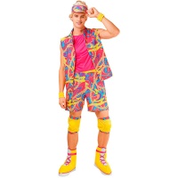 Costume de patineur multicolore pour hommes