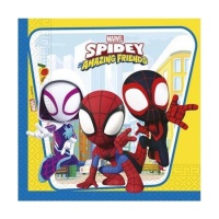 Serviettes Spidey 16,5 x 16,5 cm - 20 unités