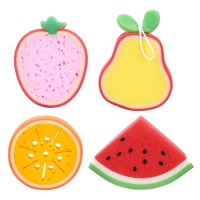 Éponge de bain aux fruits assortis - 1 pc.