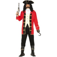 Costume de pirate rouge et or pour homme