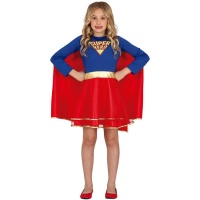 Costume de super-héros avec cape pour filles