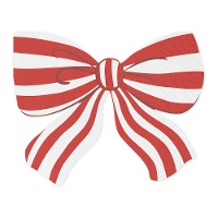 Serviettes en forme de noeud de Noël 16 x 13 cm - 12 unités