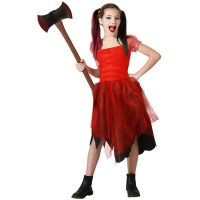 Costume d'arlequin rouge pour filles
