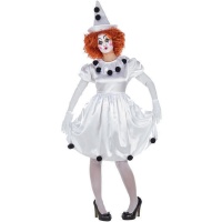 Costume d'arlequin pour femmes noir et blanc