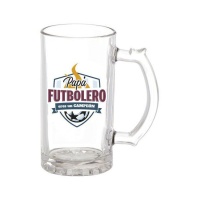 Chope à bière 500 ml Papa footballeur tu es un champion - Dcasa