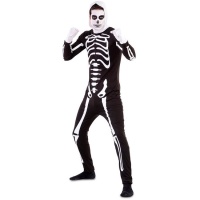 Costume de squelette avec capuche pour adulte