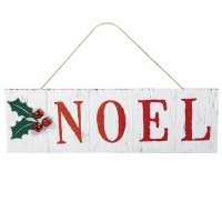 Pendentif en bois pour poster Noel 17,5 x 24,5 cm