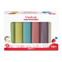 Ensemble de pâte à sucre de 6 couleurs pastel de 600 gr - Dekora