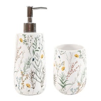 Set de bain à fleurs arrondies - 2 pcs.