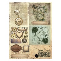 29,7 x 42 cm papier de riz horloger vintage - Artis decor - 1 pc.