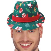 Bonnet de Noël de gangster vert