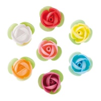 Gaufrettes de fleurs assorties 3,5 cm - Dekora - 140 unités