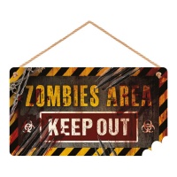 Zombies Area Keep Out Poster 35 x 20 cm