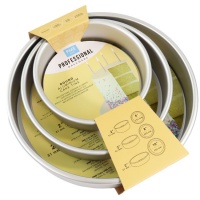 Moule rond en aluminium 25.4, 20.3 et 15.2 x 5.1 cm - PME - 3 pcs.