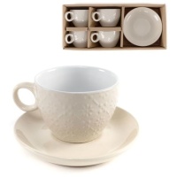 Tasse à café 100 ml ivoire - DCasa - 4 services