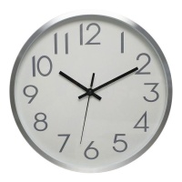 Horloge murale en aluminium blanc 40 cm - DCasa