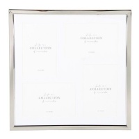 Cadre multi-photos Argent fin pour 4 photos 10 x 15 cm - DCasa