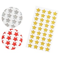 1.8 cm 3D glitter star shapes stickers - 36 pieces