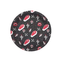 Assiettes de nuit Sang de Vampire 23 cm - 6 pcs.
