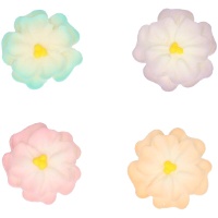 Figures de sucre de Dahlias pastel - 8 unités