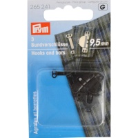 Pinces à pantalons et jupes 9.5 mm noir mat - Prym - 3 pcs.