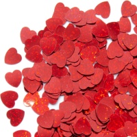 Confetti de coeurs rouge vif 20 gr