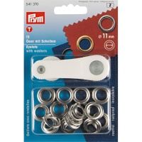 Oeillets de 1,1 cm et oeillets en laiton avec outil - Prym - 15 pcs.