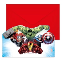 Invitations Avengers in Action - 6 pcs.
