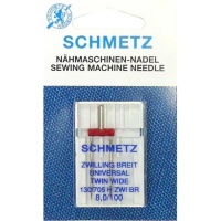 Aiguilles double largeur pour machine à coudre no. 8-100 - Schmetz - 1 pc.