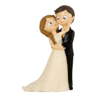 Figurine pour gâteau de mariage des mariés 21cm
