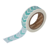 Washi tape flèches turquoise - 10 m