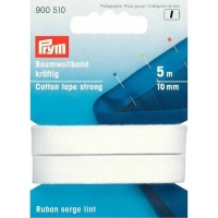 Ruban de coton fort de 1 cm blanc - Prym - 5 m