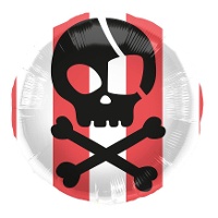 Ballon de tête de mort pirate de 45 cm