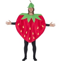 Costume de fraise avec chapeau pour adultes